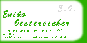 eniko oestereicher business card